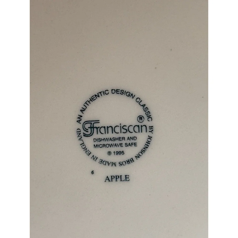Vintage Set of 10 Franciscan Apple Dinner Plates 10 5/8